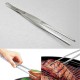 30cm Stainless Steel Silver Long Tongs Straight Tweezers Tool