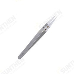 BST-72-MZ Anti-acid Ceramic Tipped Stainless Steel Tweezer Fine Pointed Tips With Heat Resistance 128x10mm BST-72-MZ Anti-acid Ceramic Tipped Stainless Steel Tweezer Fine Pointed Tips With Heat Resistance 128x10mm