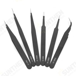 6Pcs Safe Anti-static Tweezers Maintenance Repair Nippers Forceps Tools Kit ESD10-15 6Pcs Safe Anti-static Tweezers Maintenance Repair Nippers Forceps Tools Kit ESD10-15