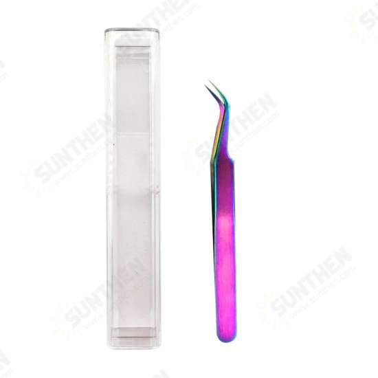 Multi-purpose Precision Industrial Tweezers Anti-static Bent Straight Stainless Steel Coloured Tweezers Mobile Phone Repair Hand Tool Set