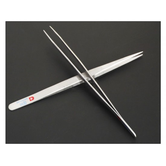 Tweezers For Jewelry 304 Stainless Steel Tweezers Thickened And Hardened Grooved Stainless Steel Pointed Non-slip Tweezers