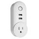 US Plug 110-230V 1250W WIFI Assistant 2 USB Alexa Voice Control APP Smart Socket Charger