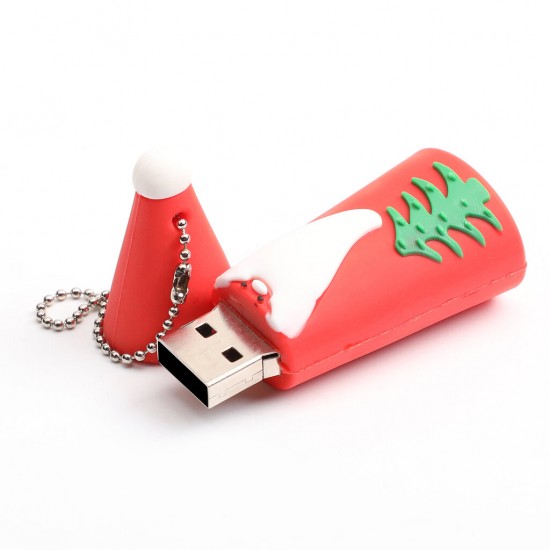 2 PCS 32G USB2.0 Flash Drive Pendrive Cartoon Santa Claus Memory Stick USB Disk Thumb Drive Christmas Gift 4G 8G 16G