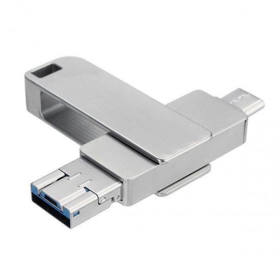 3-in-1 Type-C Micro USB USB 3.0 32GB 64GB Flash Drive U Disk For Smart Phone Tablet Laptop MacBook