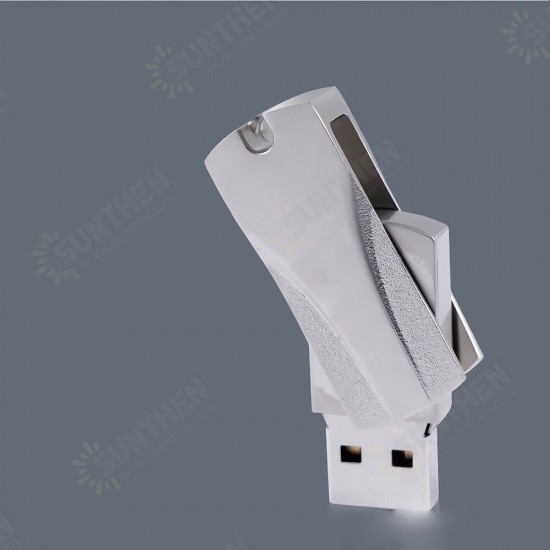 64GB 128GB USB2.0 Drive 360° Rotation Thumb Drive Metal High Speed USB Disk Pendrive