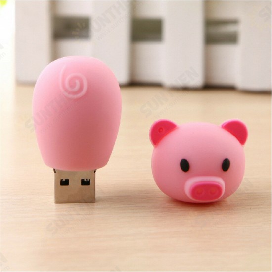 8GB USB2.0 Flash Drive Cute Pink Pig Shape U Stick Pen Drive