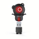 ThinkPlus Cute USB3.2 Gen1 Flash Drives Small Black Shockproof Thumb Drive 128G 64G 32G Creative High-speed U Disk