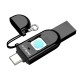 Thinkplus 2 In 1 USB 3.0 Type-C Fingerprint USB Disk 32G 64G 128G 256G Pendrive Privacy Protection Thumb Drive Memory U Disk TFU301