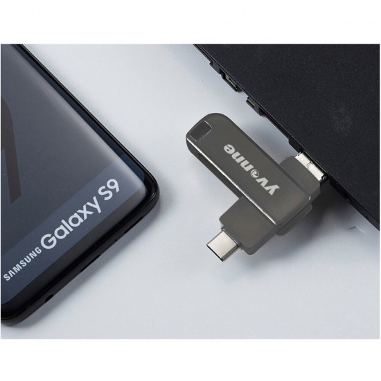 3 in 1 256G USB Flash Drive USB3.0 Type C MicroUSB Pendrive 32G 64G 128G Thumb Drive Memory Disk 360° Rotation U Disk