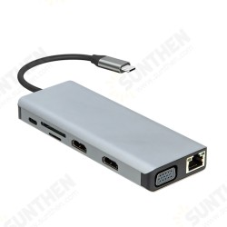 12 In 1 Triple Display USB-C Hub Docking Station Adapter 12 In 1 Triple Display USB-C Hub Docking Station Adapter