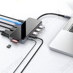 12 in 1 Type-C Docking Station USB-C Hub Splitter Adaptor with USB3.0*3 USB-C PD100W 100M RJ45 4K@30Hz Dual HDMI 1080P VGA 3.5mm Audio Digital Display 12 in 1 Type-C Docking Station USB-C Hub Splitter Adaptor with USB3.0*3 USB-C PD100W 100M RJ45 4K@30Hz Dual HDMI 1080P VGA 3.5mm Audio Digital Display