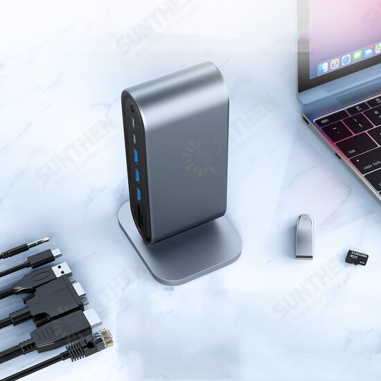 13 In 1 USB-C Hub Docking Station Adapter