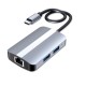 5 IN 1 Type-C Hub Docking Station USB-C to USB 2.0 USB 3.0 RJ45 100Mbps LAN Ethernet SD/TF Card Reader Slot
