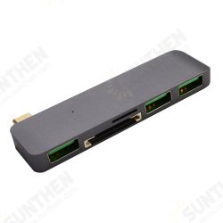 5 in 1 Type C USB Hub Adapter With 2 USB 3.0 Micro SD TF Card Reader Charging Port For Mac 5 in 1 Type C USB Hub Adapter With 2 USB 3.0 Micro SD TF Card Reader Charging Port For Mac