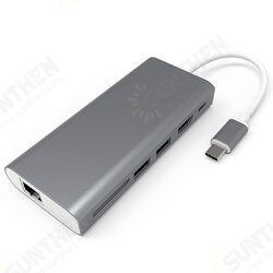 6 In 1 Type-C Hub Docking Station Adapter with 2* USB3.0/ SD Card Reader/ HD/ RJ45 Port/ PD Fast Charging 6 In 1 Type-C Hub Docking Station Adapter with 2* USB3.0/ SD Card Reader/ HD/ RJ45 Port/ PD Fast Charging
