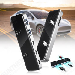 6 in 1 Ports USB Hub Extender Adapter Docking Station for Tesla Model 3/Y 6 in 1 Ports USB Hub Extender Adapter Docking Station for Tesla Model 3/Y