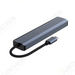 6 in 1 Type-C Docking Station Splitter Adaptor with USB3.0*3 4K@30Hz HDMI PD100W 1000M RJ45 Multifunctional USB-C Hubs for PC Laptop 6 in 1 Type-C Docking Station Splitter Adaptor with USB3.0*3 4K@30Hz HDMI PD100W 1000M RJ45 Multifunctional USB-C Hubs for PC Laptop