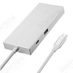 7-IN-1 Multifunctional Type-C Hub Adapter Docking Station with USB3.0 Type-C 3.1 PD 4K HDMI-Compatible SD/TF Card Reader Slot for Laptop PC Computer 7-IN-1 Multifunctional Type-C Hub Adapter Docking Station with USB3.0 Type-C 3.1 PD 4K HDMI-Compatible SD/TF Card Reader Slot for Laptop PC Computer