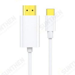 R69 Phone HD Projection Line 1920*1080P 2M TPE Cable Type-C to HDMI-Compatible Adapter for Computer TV Projector Android Phone R69 Phone HD Projection Line 1920*1080P 2M TPE Cable Type-C to HDMI-Compatible Adapter for Computer TV Projector Android Phone