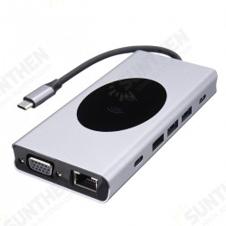 13 In 1 Triple Display USB-C Hub Docking Station Adapter 13 In 1 Triple Display USB-C Hub Docking Station Adapter