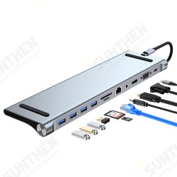 11 in 1 Type-C Docking Station USB-C Hub Adapter Ergonomic Laptop Riser for Macbook Air/Pro HULaptop BYL-2003 11 in 1 Type-C Docking Station USB-C Hub Adapter Ergonomic Laptop Riser for Macbook Air/Pro HULaptop BYL-2003