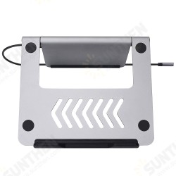 Pobod 5 in 1 Type-C Docking Station USB3.1 Gen1 5Gbps USB3.0 4K/30Hz HDMI USB Hub Portable Heat Disspation Stand for Laptop Pobod 5 in 1 Type-C Docking Station USB3.1 Gen1 5Gbps USB3.0 4K/30Hz HDMI USB Hub Portable Heat Disspation Stand for Laptop