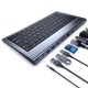 Aluminum Alloy Keyboard + 11 In 1 USB-C Hub Docking Station Adapter