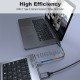 Aluminum Alloy Keyboard + 11 In 1 USB-C Hub Docking Station Adapter