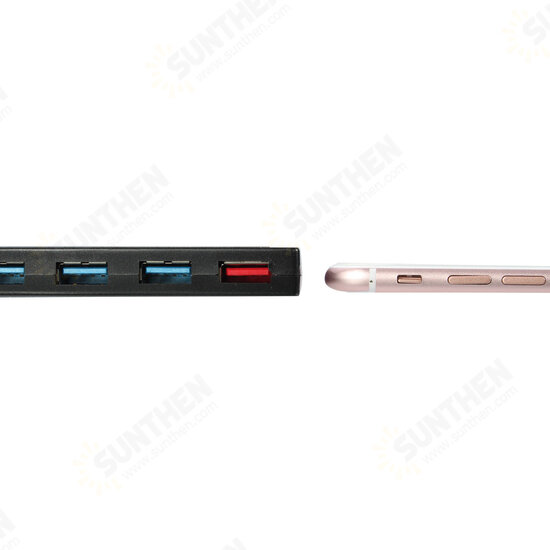 Ultra Thin 4 USB3.0 Ports Hub with a 2.4A USB Fast Charging Port