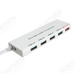 Ultra Thin 4 USB3.0 Ports Hub with a 2.4A USB Fast Charging Port Ultra Thin 4 USB3.0 Ports Hub with a 2.4A USB Fast Charging Port