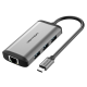 CNCHB Type-C to HDMI RJ45 USB3.0 PD Converter Type-C Multifunction Adapter Hub