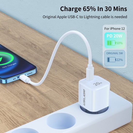 20W USB-C PD Charger PD3.0 Fast Charging Wall Charger Adapter EU Plug For iPhone 13 Pro Max For Xiaomi 12 For Samsung Galaxy S21 5G