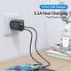 48W 4-Port USB Charger QC3.0 FCP SCP Fast Charging Wall Charger Adapter EU/US/UK Plug for iPhone 12 Pro Max for Samsung Huawei OnePlus