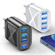 48W 4-Port USB Charger QC3.0 FCP SCP Fast Charging Wall Charger Adapter EU/US/UK Plug for iPhone 12 Pro Max for Samsung Huawei OnePlus 48W 4-Port USB Charger QC3.0 FCP SCP Fast Charging Wall Charger Adapter EU/US/UK Plug for iPhone 12 Pro Max for Samsung Huawei OnePlus