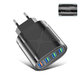 48W 4-Port USB Charger QC3.0 FCP SCP Fast Charging Wall Charger Adapter EU/US/UK Plug for iPhone 12 Pro Max for Samsung Huawei OnePlus 48W 4-Port USB Charger QC3.0 FCP SCP Fast Charging Wall Charger Adapter EU/US/UK Plug for iPhone 12 Pro Max for Samsung Huawei OnePlus