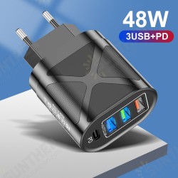 UD7536 48W USB PD 4 Ports Charger for Armor 11 OnePlus 9 5G Global Rom for Samsung Galaxy Z Fold 2