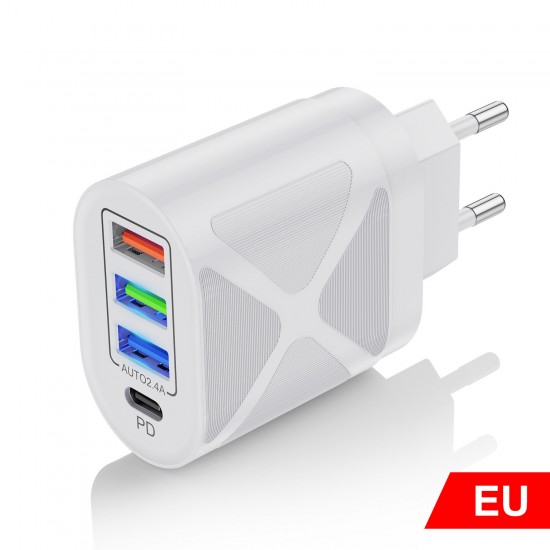 UD7536 48W USB PD 4 Ports Charger for Armor 11 OnePlus 9 5G Global Rom for Samsung Galaxy Z Fold 2