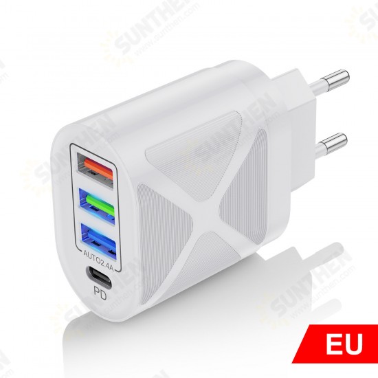 UD7536 48W USB PD 4 Ports Charger for Armor 11 OnePlus 9 5G Global Rom for Samsung Galaxy Z Fold 2