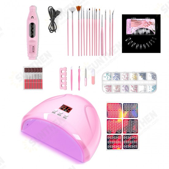 141LED Automatic Smart Sensor Nail Dryer LED Digital Display Four-timing Setting Nail Light Low Noise Fast Drying Nail Lamp