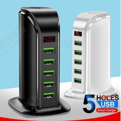 5 Port USB Charger HUB LED Display Multi USB Charging Station Charger Dock for iPhone 12 Pro Max for Samsung for Xiaomi Mi 10 POCO X3 NFC 5 Port USB Charger HUB LED Display Multi USB Charging Station Charger Dock for iPhone 12 Pro Max for Samsung for Xiaomi Mi 10 POCO X3 NFC