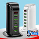 5 Port USB Charger HUB LED Display Multi USB Charging Station Charger Dock for iPhone 12 Pro Max for Samsung for Xiaomi Mi 10 POCO X3 NFC 5 Port USB Charger HUB LED Display Multi USB Charging Station Charger Dock for iPhone 12 Pro Max for Samsung for Xiaomi Mi 10 POCO X3 NFC