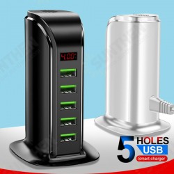 5 Port USB Charger HUB LED Display Multi USB Charging Station Charger Dock for iPhone 12 Pro Max for Samsung for Xiaomi Mi 10 POCO X3 NFC 5 Port USB Charger HUB LED Display Multi USB Charging Station Charger Dock for iPhone 12 Pro Max for Samsung for Xiaomi Mi 10 POCO X3 NFC