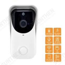 1080P WiFi Video Doorbell Wireless Remote Phone Monitoring Control Two-way Intercom IR Night Vision PIR Motion Detection Intelligent Camera Door Bell 1080P WiFi Video Doorbell Wireless Remote Phone Monitoring Control Two-way Intercom IR Night Vision PIR Motion Detection Intelligent Camera Door Bell