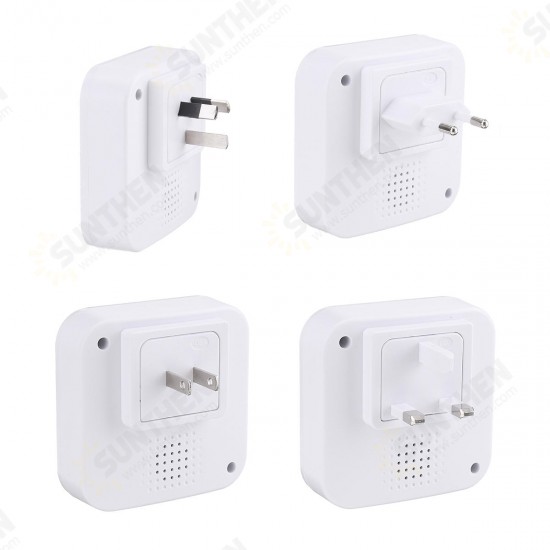 300M Waterproof Wireless Doorbell 55 Songs Chime LED Flash EU/US/UK/AU Plug