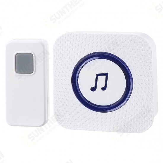 300M Waterproof Wireless Doorbell 55 Songs Chime LED Flash EU/US/UK/AU Plug