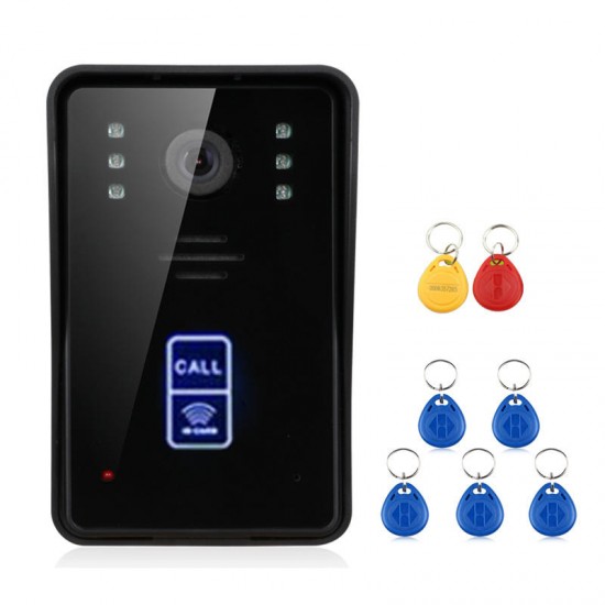 7inch Wireless Wifi RFID Video Door Phone Doorbell Intercom Entry System with NO Electric Door Lock