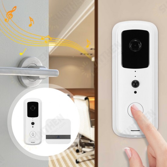 Smart WiFi HD 1080P Video Doorbell IR Visual Camera Intercom 166° Wide Angle Home Security Kit APP Control