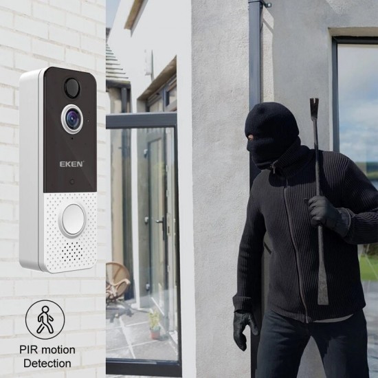 T8 1080P WIFI Smart Video Doorbell Camera Visual Intercom Night Vision IP Doorbell PIR Wireless IP67 Waterproof Cam