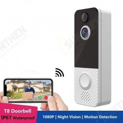 T8 1080P WIFI Smart Video Doorbell Camera Visual Intercom Night Vision IP Doorbell PIR Wireless IP67 Waterproof Cam T8 1080P WIFI Smart Video Doorbell Camera Visual Intercom Night Vision IP Doorbell PIR Wireless IP67 Waterproof Cam