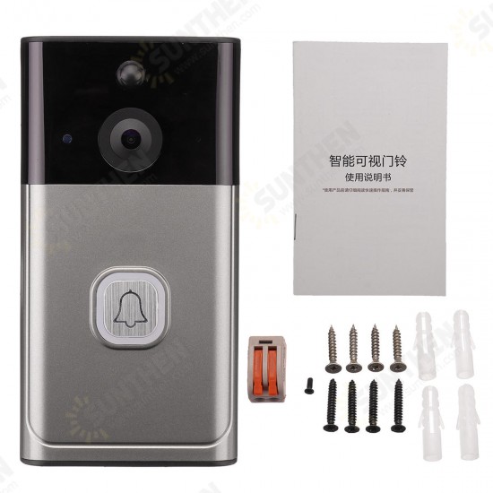 Wireless WiFi Video Doorbell Rainproof Smartphone Remote Video Camera Security Two Way Talk 166°